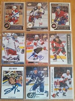 Hokejové kartičky,karty autogramy