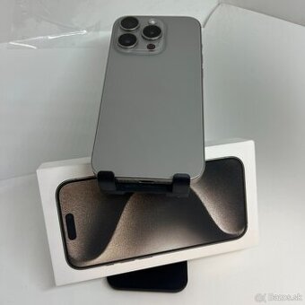 iPhone 15 PRO 256GB NATURAL TITANIUM - DOBRÝ STAV - ZÁRUKA