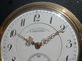 CELO zlaté 14K kapesní hodinky tříplášťové LANGE a SOHNE