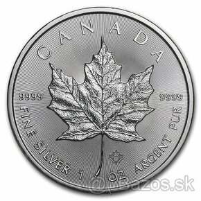 Investicne striebro canadian maple leaf