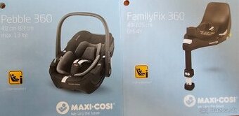 Maxi cosi Pebble 360 + FamilyFix 360