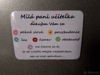 Magnetka pre pani učiteľku