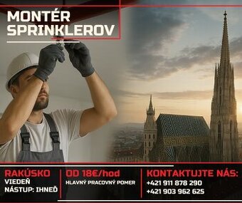 Montér požiarnych hlásičov/sprinklerov - Viedeň