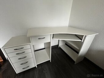 Darujem písací stôl, skrinka so zásuvkami, stolička