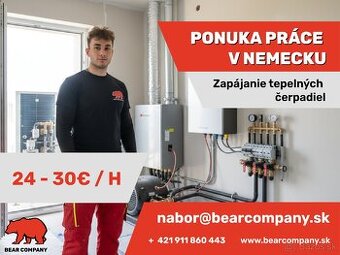 Práca v Nemecku – zapájanie tepelných čerpadiel (24–30 €/h)