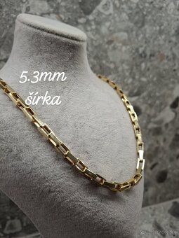 Zlatá retiazka MODERNÝ MODEL PILKA,( anker) pravouhlý tvar.