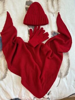 Pletená súprava: čiapka, čiapka a rukavice - 1