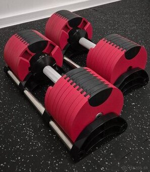 Nastaviteľné činky 2-32kg zmena po 2kg, red