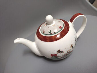 porcelanova vianocna kanvica s krabicou