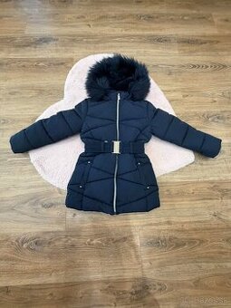 Dievčenská tmavomodrá zimná  bunda