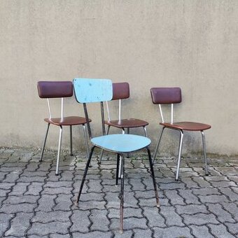 Retro stoličky kovové Vintage