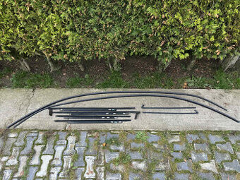 Čierne matné lišty karosérie (dverí/okien) Audi A6 C7 Allroa