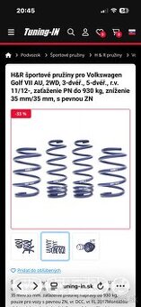 H&R športové pružiny  Škoda Superb 3