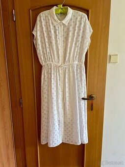 BIELE ŠATY zn.TOMMY HILFIGER so spodničkou č.38/40