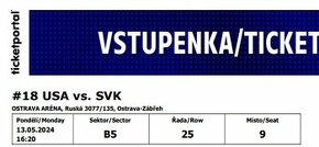 Predám lístky na Slovensko  MS Ostrava 2024