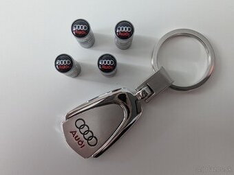 Predám: Audi kľúčenka a čiapočky (strieborné)