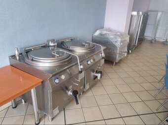 Plynový varný nerezový kotol gastro Electrolux 150L 2 ks