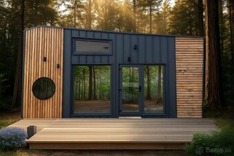 Predávame nový dizajnový Tiny House so saunou na prívese