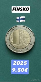Pamätné dvojeurové mince Fínsko 2025 - NOVINKA