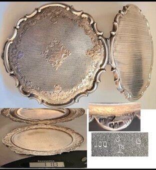 Striebro- strieborna pudrenka 900/1000