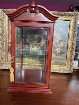 Presklená vitrínka / mini skrinka na zberateľské predmet - 1