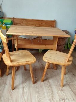 Rohova lavica,stol,stoličky