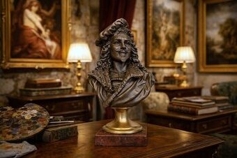 Bronzová busta Rembrandta podľa Carrier-Belleuse