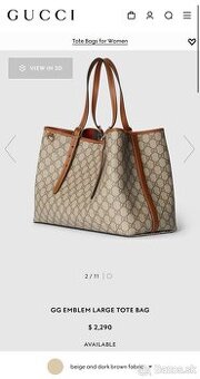 GUCCI GG emblem large tote bag