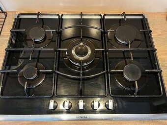 Sklokeramicka plynová varná doska 5 horákov značka Siemens