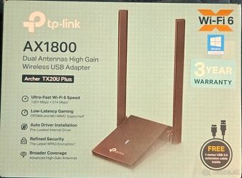 TP-Link Archer TX20U Plus, AX1800 WiFI 6 USB