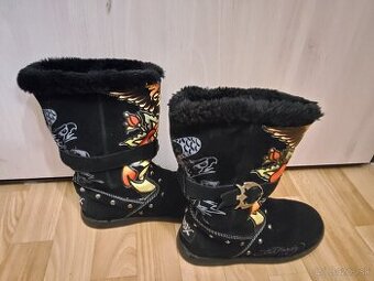 Semišové Zateplené čížmy zn.ED HARDY č.37 - 25 Eur