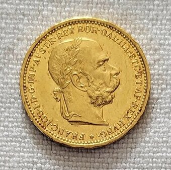 Zlatá rakúska 20 koruna FJI, 1902 bz, lepší ročník