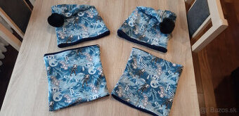 Setíky - šmolko čiapka+tunel, obv. 53 a 54 cm