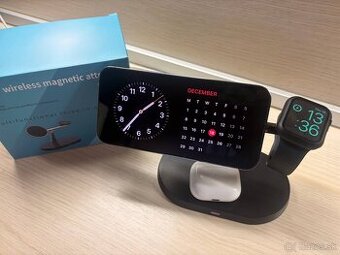 Bezdrôtová nabíjačka 3-v-1 pre mobilný telefón (nová)