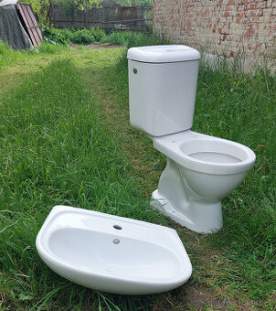 záchod Jika a umývadlo Cersanit