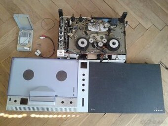 kotúčový magnetofón Tesla B70 + mikrofón Tesla AMD 105