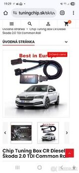 Chip Tuning Box CR Diesel Škoda 2.0 TDI Common Rail