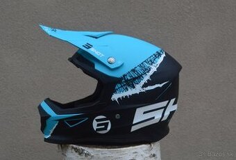 ENDURO ATV SX MX shot tyrkysová prilba okuliare