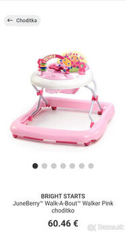 Detské chodítko Bright Starts JuneBerry Pink (Košice)
