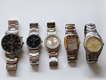 5 ks pánske hodinky, nove baterie a dobre funkčne