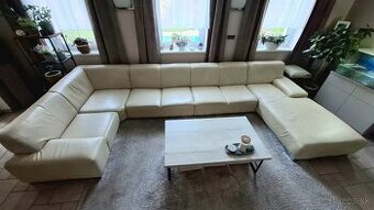 kožena sedačka v tvare U