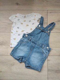 Letná súprava C&A - kraťasy na traky a kvietkované tričko