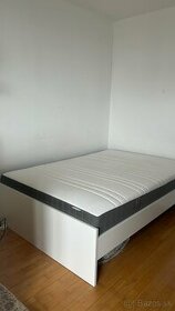 Predám posteľ Ikea Malm 140x200 a Hovåg matrac