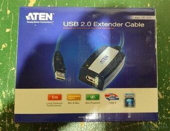 Predlžovací kábel USB 5 m čierny - Aten UE250-AT