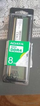 Nová pamäť RAM 8 GB DDR4 3200 MHz ADATA - cena dohodou
