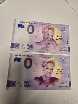 0 euro bankovky Helena Vondráčková