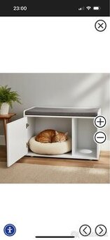 Skrinka na toaletu pre mačky do kúpeľne