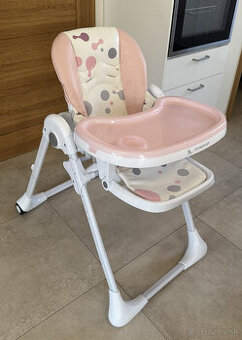 Detská jedálenská stolička Kinderkraft YUMMY pink – nastavit