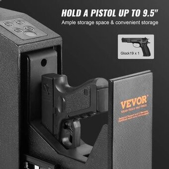 Trezor na zbraň s montážou na pištole, biometrický kod