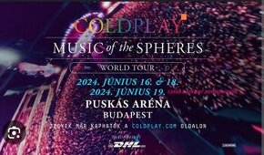 Coldplay Budapešť  2ks lístky